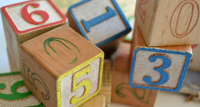 Wooden number blocks